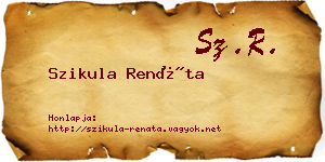 Szikula Renáta névjegykártya